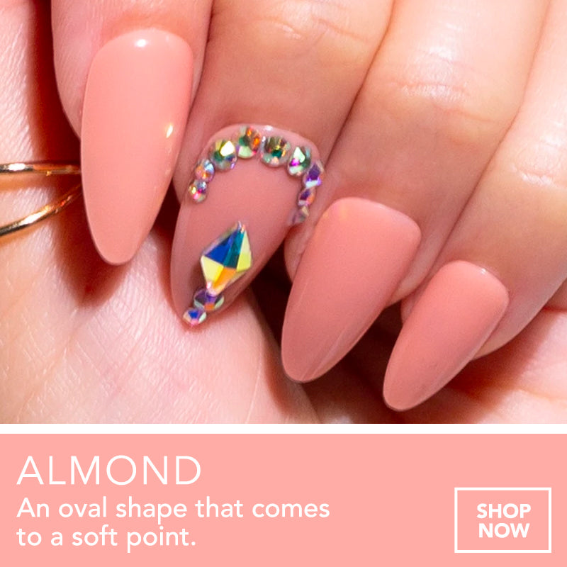Almond shaped press on nails by Volt Pop